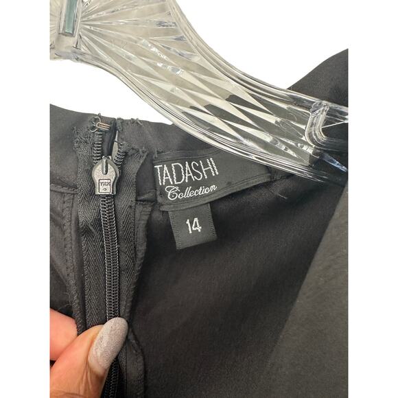 Tadashi Shoji Black Formal‎ Mother of the Bride Ruched Maxi Dress Size 14 - Picture 2 of 11